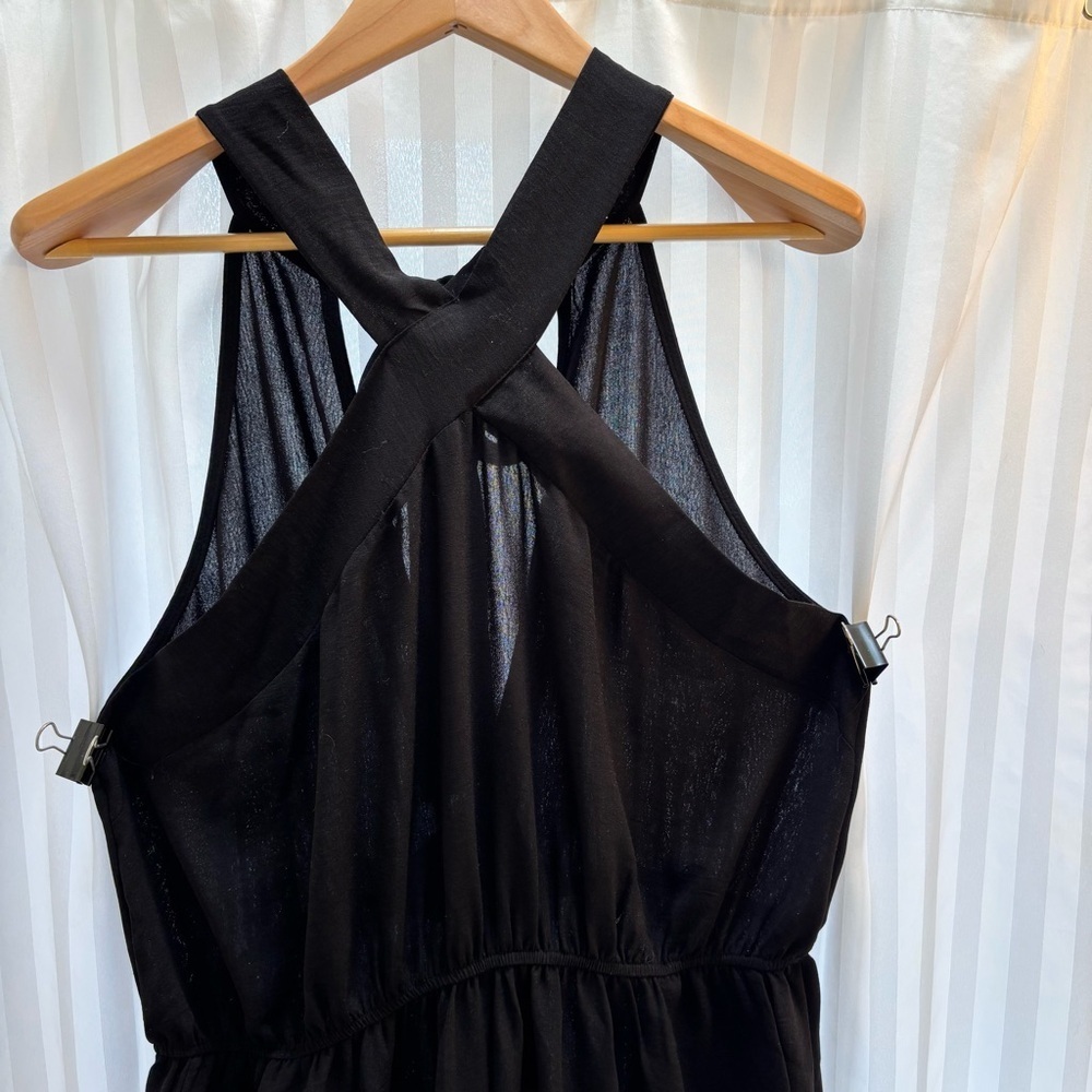 Gilli Black Sleeveless Halter Wide Leg Jumpsuit Plus Size XXL Warm Weather Event - Picture 7 of 10
